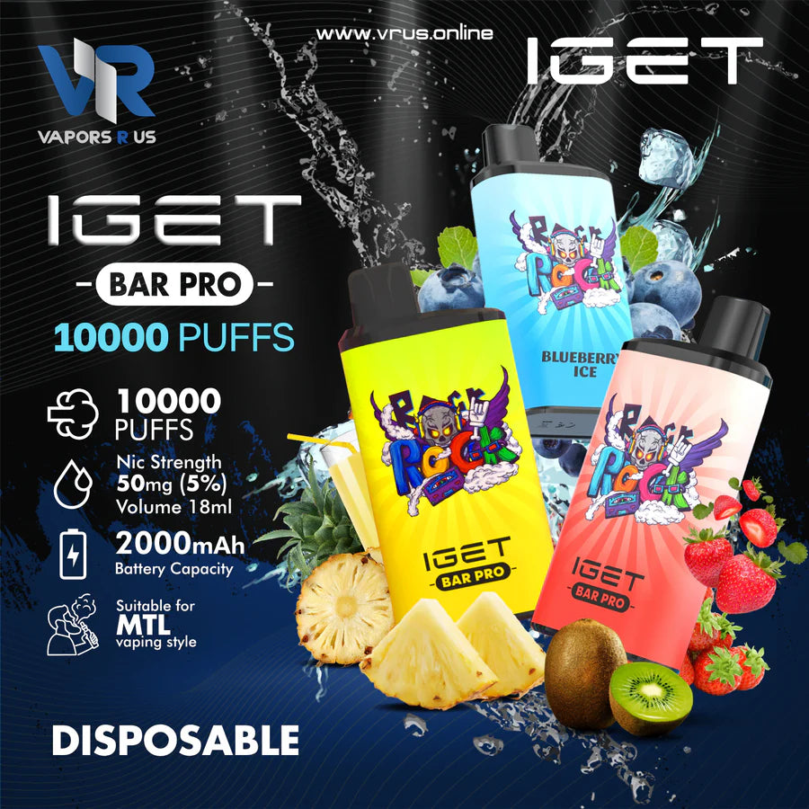 IGET - BAR PRO Disposable Pod Device 10000 PUFFS (50mg 5%)