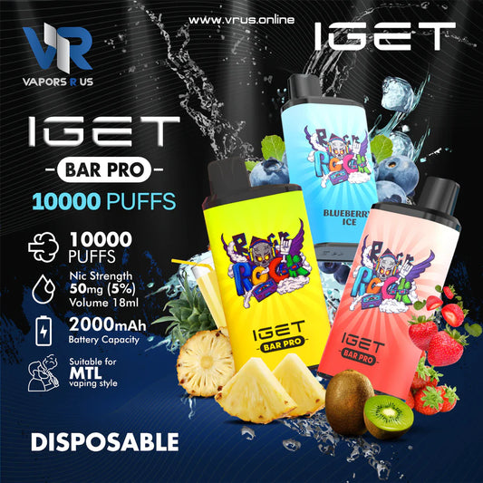 IGET - BAR PRO Disposable Pod Device 10000 PUFFS (50mg 5%)